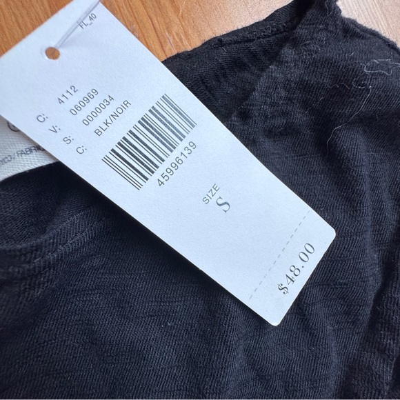 T. La black tshirt with cut outs size small nwt Anthropologie - Picture 9 of 13